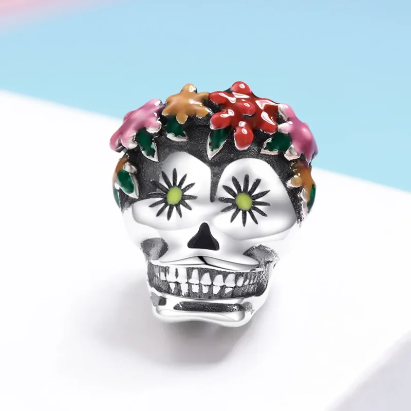 (immagine per) Charm tipo Pandora Teschio di zucchero - SCC888 - Visualizza 2