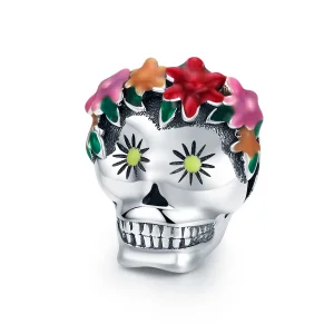 (immagine per) Charm tipo Pandora Teschio di zucchero - SCC888