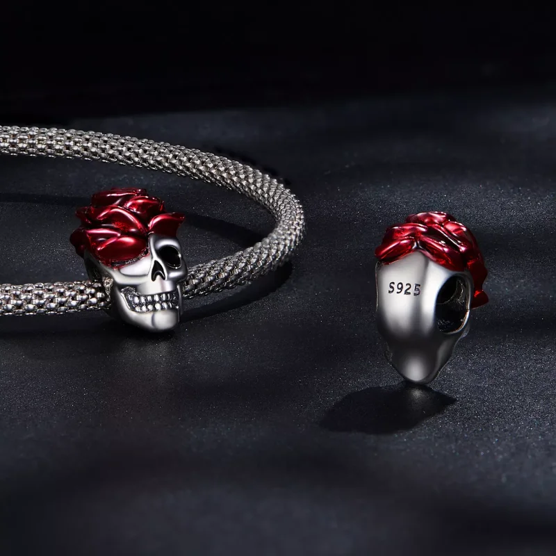 (immagine per) Charm tipo Pandora Teschio Rosa - SCC2403 - Visualizza 4