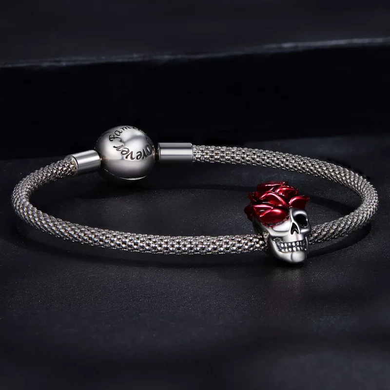 (immagine per) Charm tipo Pandora Teschio Rosa - SCC2403 - Visualizza 5