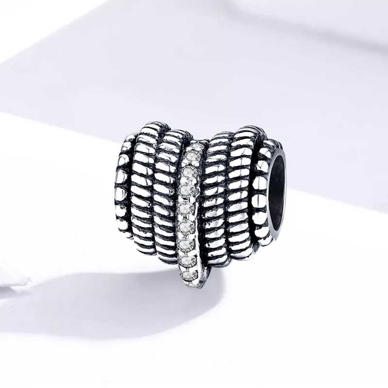 (immagine per) Charm tipo Pandora Tessitura del cuore - SCC1470 - Visualizza 2