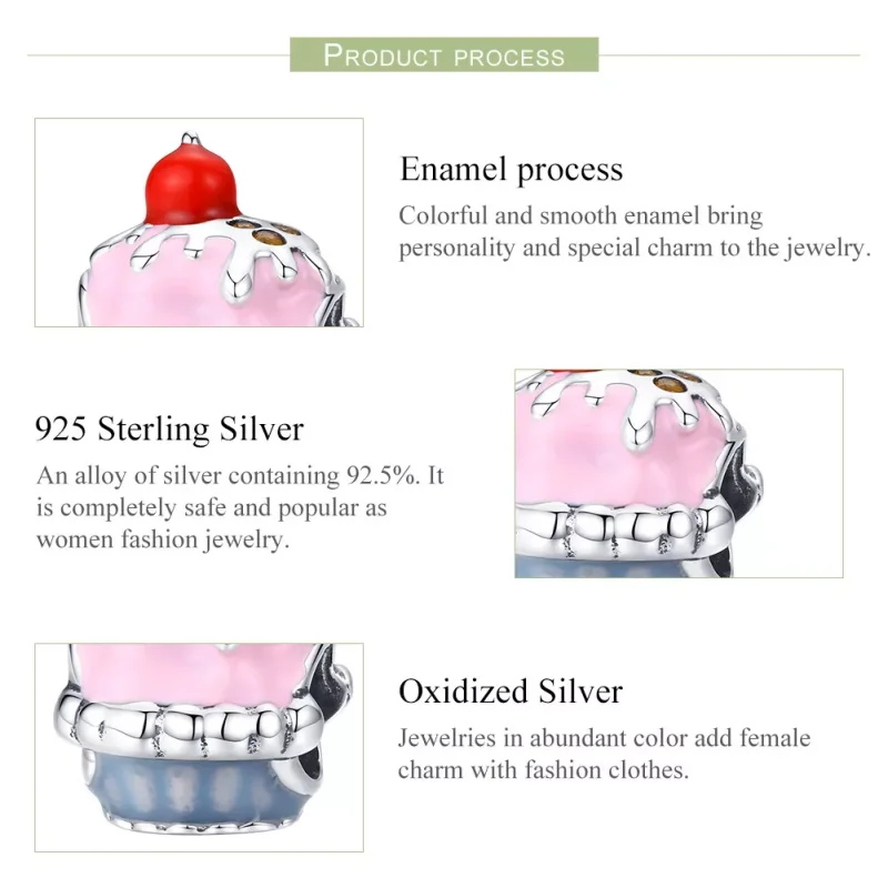 (immagine per) Charm tipo Pandora Torta Di Coppa - SCC1084 - Visualizza 4