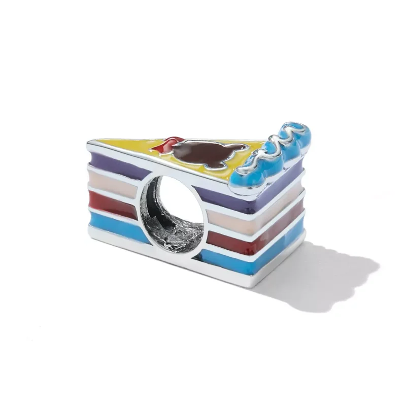 (immagine per) Charm tipo Pandora Torta Orsetto Arcobaleno - SCC2199 - Visualizza 3
