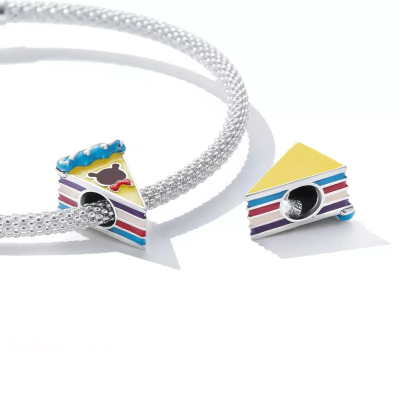 (immagine per) Charm tipo Pandora Torta Orsetto Arcobaleno - SCC2199 - Visualizza 4