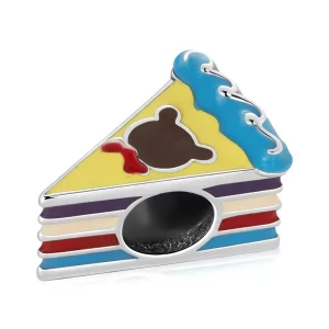 (immagine per) Charm tipo Pandora Torta Orsetto Arcobaleno - SCC2199