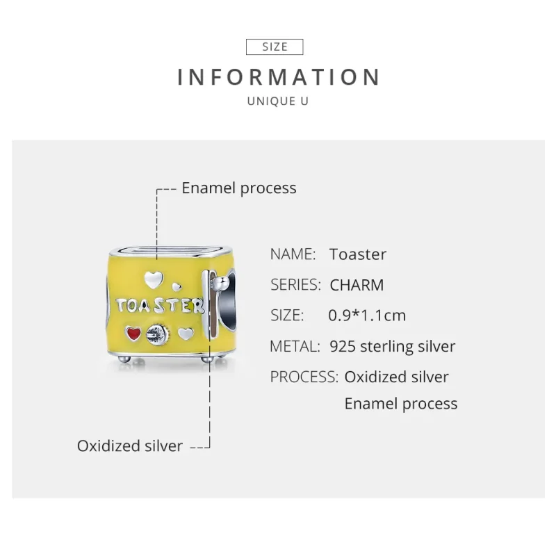 (immagine per) Charm tipo Pandora Tostapane - SCC1863 - Visualizza 7