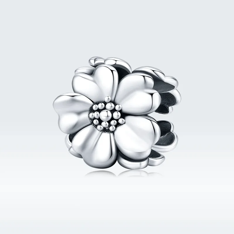 (immagine per) Charm tipo Pandora Tre fiori - SCC1486