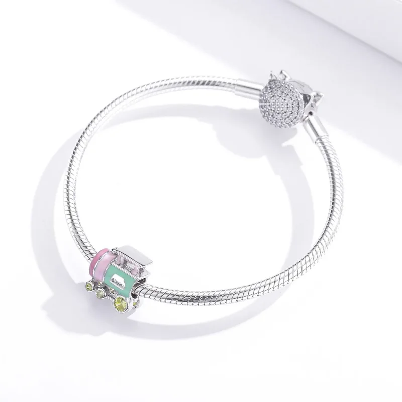 (immagine per) Charm tipo Pandora Treno colorato - BSC289 - Visualizza 2