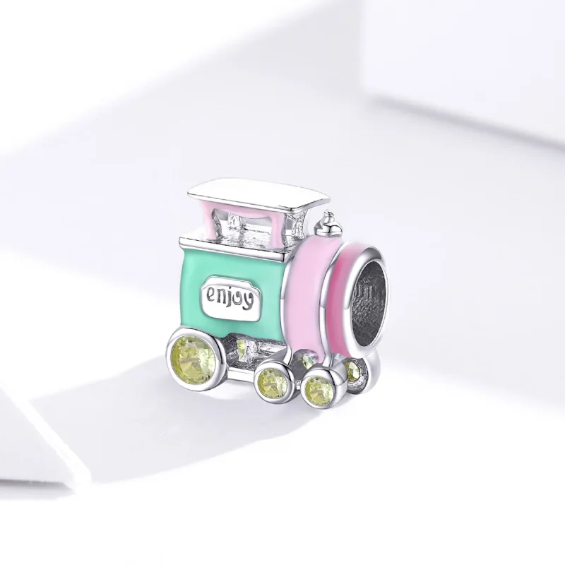 (immagine per) Charm tipo Pandora Treno colorato - BSC289 - Visualizza 3
