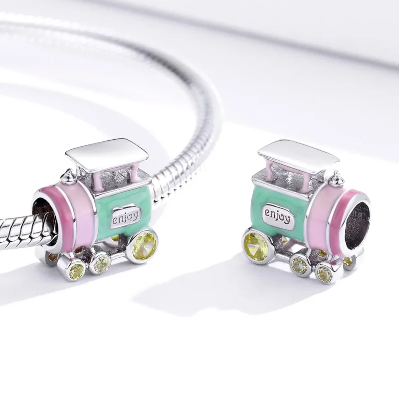 (immagine per) Charm tipo Pandora Treno colorato - BSC289 - Visualizza 4