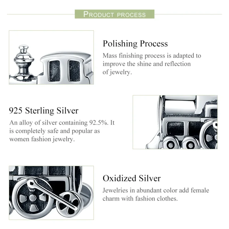 (immagine per) Charm tipo Pandora Treno d'epoca - SCC507 - Visualizza 6