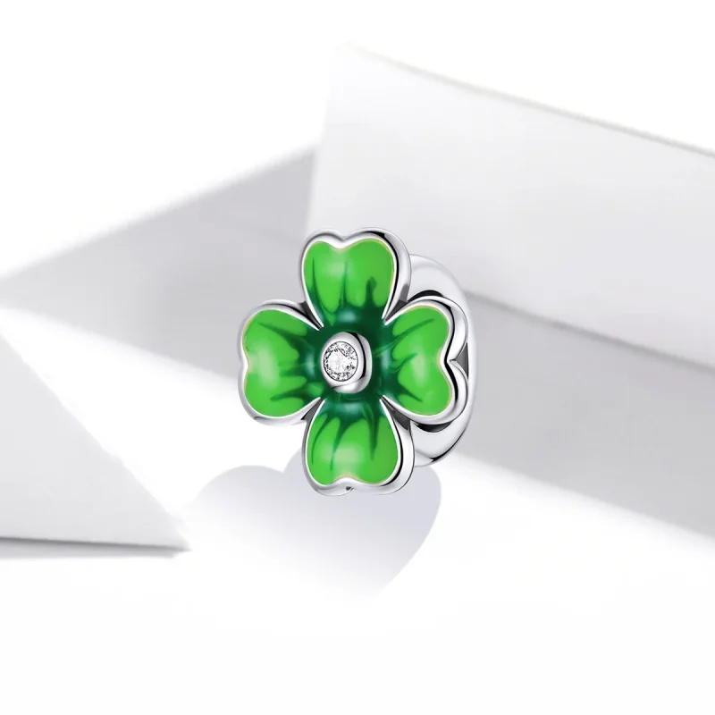 (immagine per) Charm tipo Pandora Trifoglio fortunato - SCC1749 - Visualizza 2