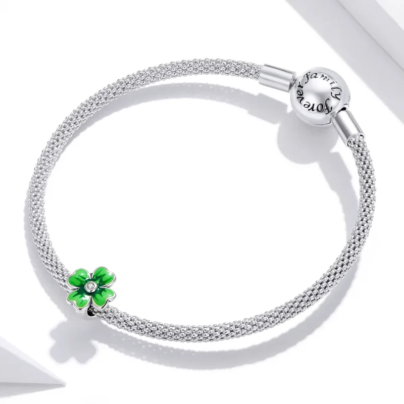 (immagine per) Charm tipo Pandora Trifoglio fortunato - SCC1749 - Visualizza 3