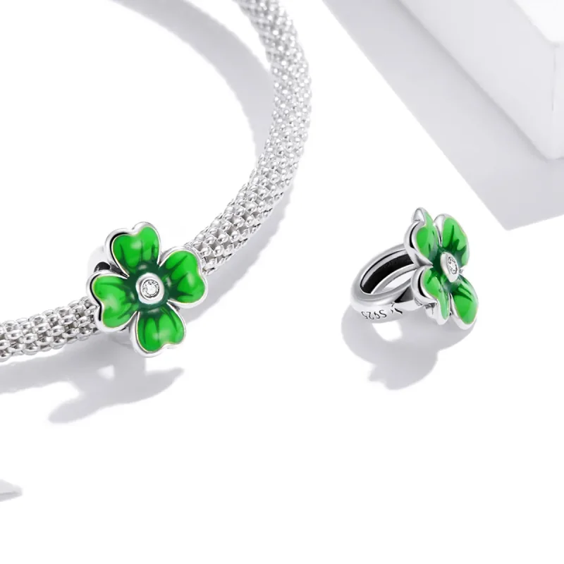(immagine per) Charm tipo Pandora Trifoglio fortunato - SCC1749 - Visualizza 4