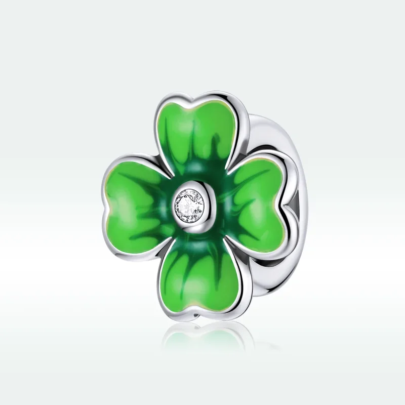 (immagine per) Charm tipo Pandora Trifoglio fortunato - SCC1749 - Visualizza 5