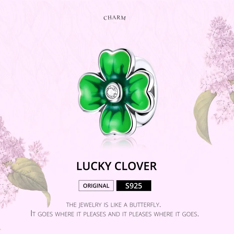 (immagine per) Charm tipo Pandora Trifoglio fortunato - SCC1749 - Visualizza 6