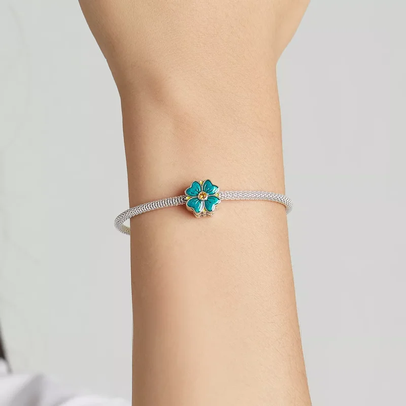 (immagine per) Charm tipo Pandora Trifoglio fortunato - SCC2018 - Visualizza 5