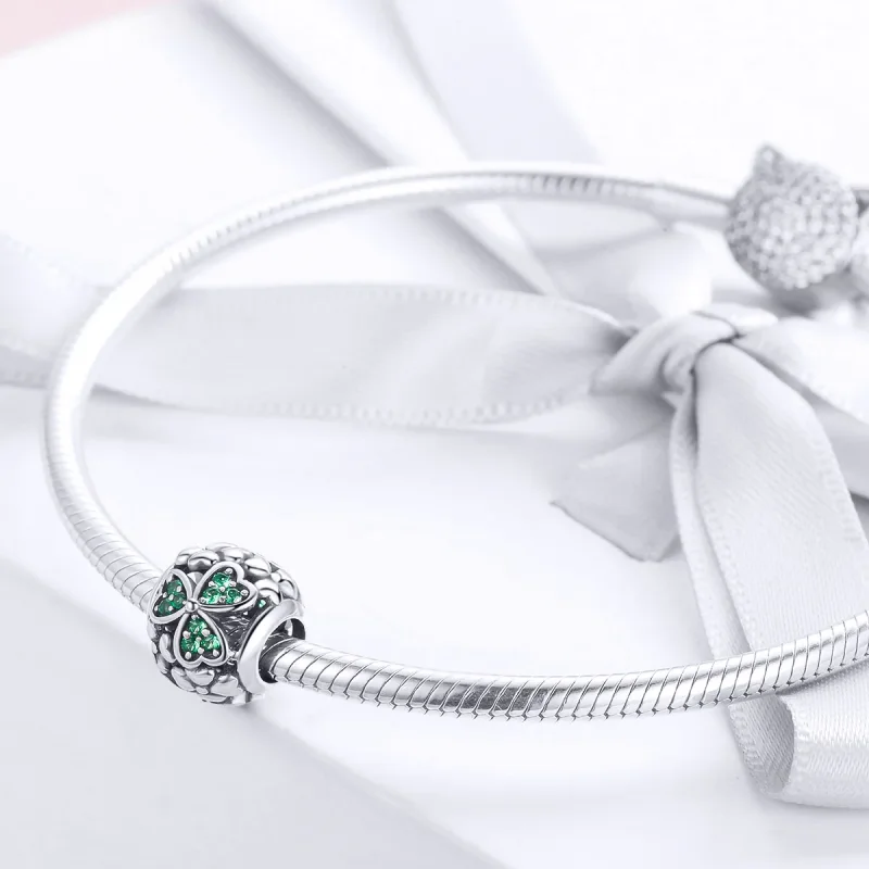 (immagine per) Charm tipo Pandora Trifoglio Verde - SCC964 - Visualizza 3