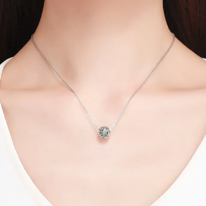 (immagine per) Charm tipo Pandora Trifoglio Verde - SCC964 - Visualizza 5