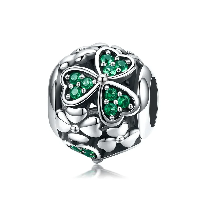 (immagine per) Charm tipo Pandora Trifoglio Verde - SCC964