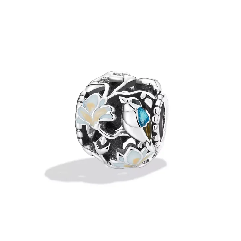 (immagine per) Charm tipo Pandora Uccelli e fiori - Equinozio - SCC2194 - Visualizza 2