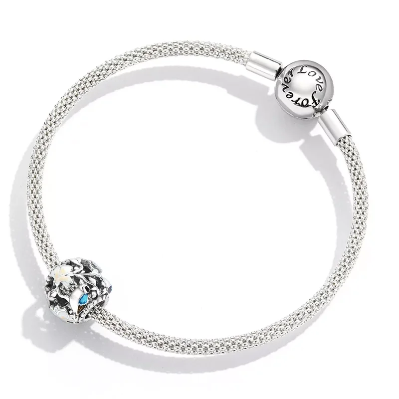 (immagine per) Charm tipo Pandora Uccelli e fiori - Equinozio - SCC2194 - Visualizza 4