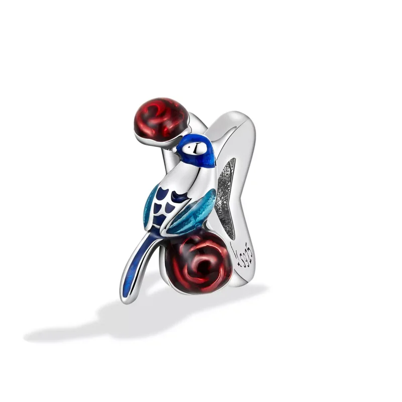 (immagine per) Charm tipo Pandora Uccelli e fiori - Risveglio degli insetti - SCC2192 - Visualizza 2