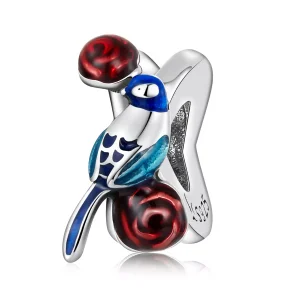 (immagine per) Charm tipo Pandora Uccelli e fiori - Risveglio degli insetti - SCC2192