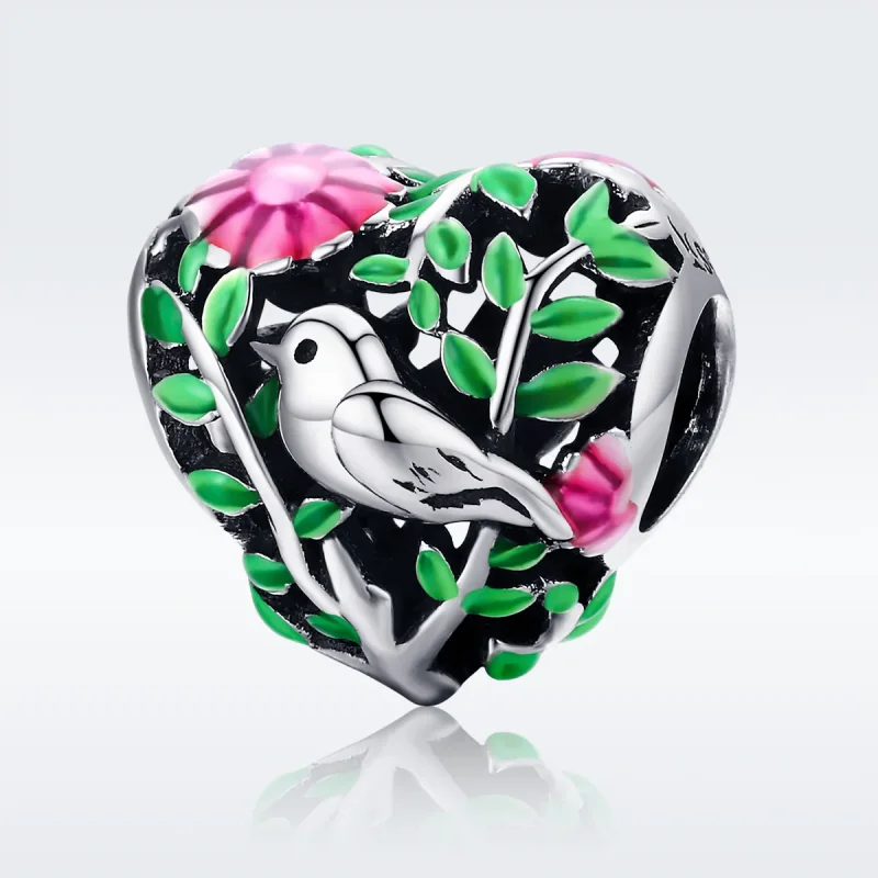 (immagine per) Charm tipo Pandora Uccelli Nella Foresta - SCC647 - Visualizza 2