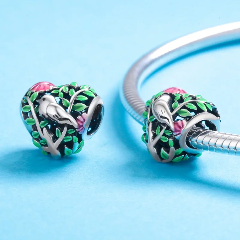 (immagine per) Charm tipo Pandora Uccelli Nella Foresta - SCC647 - Visualizza 5