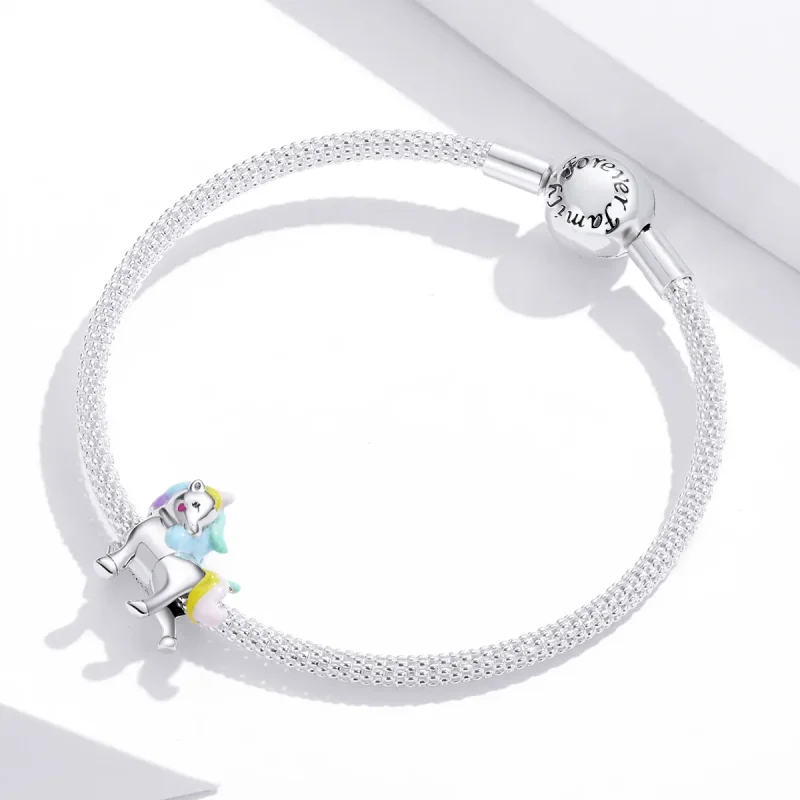 (immagine per) Charm tipo Pandora Unicorno arcobaleno - SCC1500 - Visualizza 2