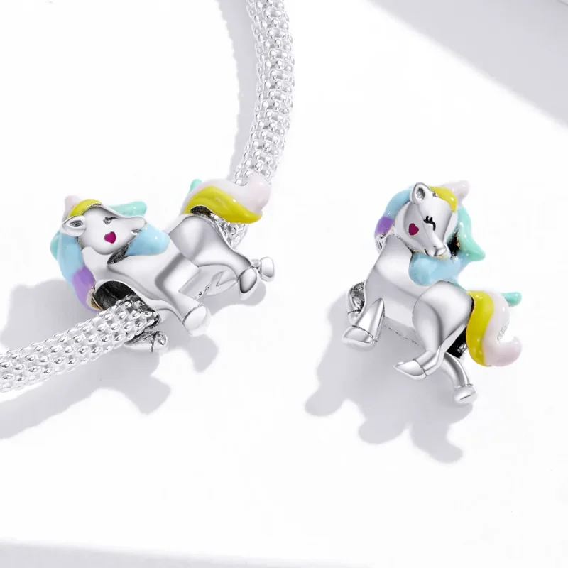 (immagine per) Charm tipo Pandora Unicorno arcobaleno - SCC1500 - Visualizza 4