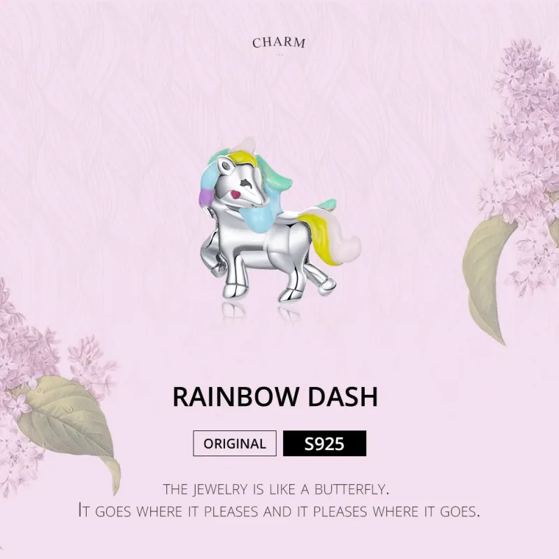 (immagine per) Charm tipo Pandora Unicorno arcobaleno - SCC1500 - Visualizza 6