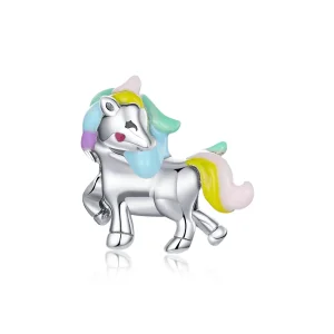(immagine per) Charm tipo Pandora Unicorno arcobaleno - SCC1500