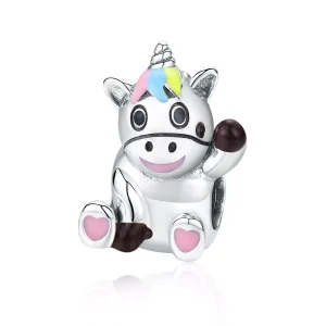 (immagine per) Charm tipo Pandora Unicorno carino - BSC041