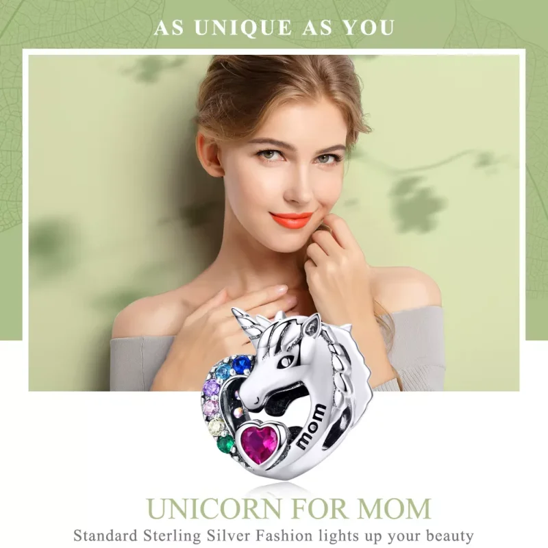 (immagine per) Charm tipo Pandora Unicorno per la mamma - SCC1160 - Visualizza 2