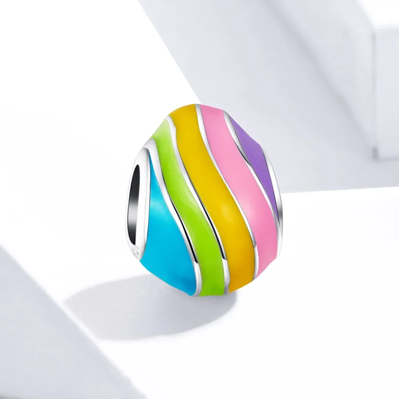 (immagine per) Charm tipo Pandora Uovo di Pasqua - BSC223 - Visualizza 2