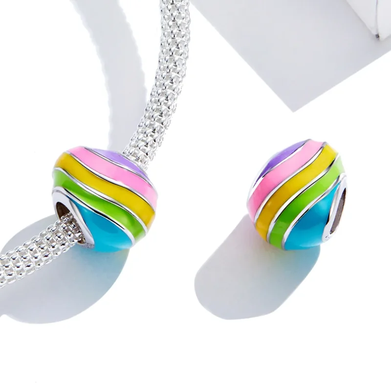 (immagine per) Charm tipo Pandora Uovo di Pasqua - BSC223 - Visualizza 4