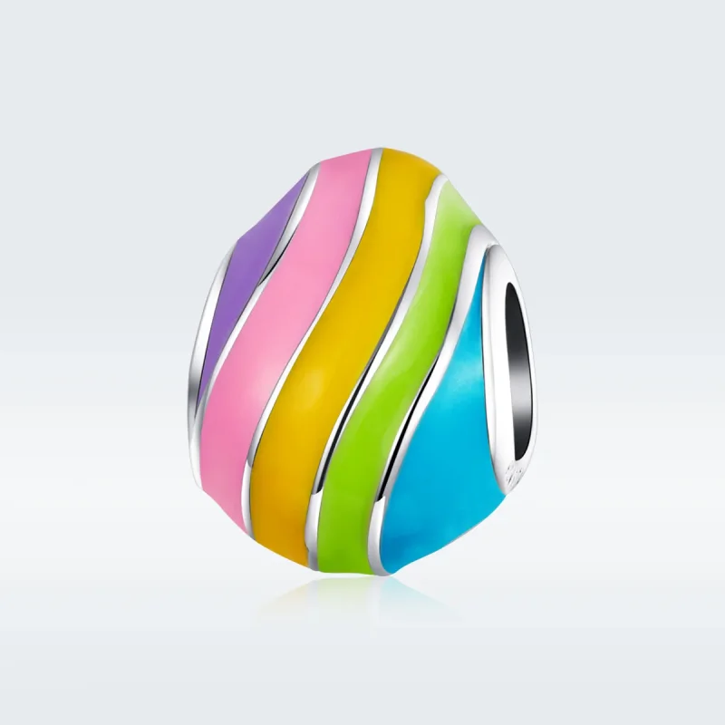 (immagine per) Charm tipo Pandora Uovo di Pasqua - BSC223 - Visualizza 5
