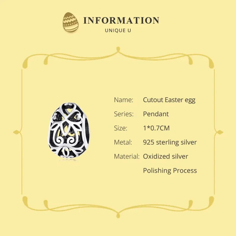 (immagine per) Charm tipo Pandora Uovo di Pasqua - SCC1464 - Visualizza 6