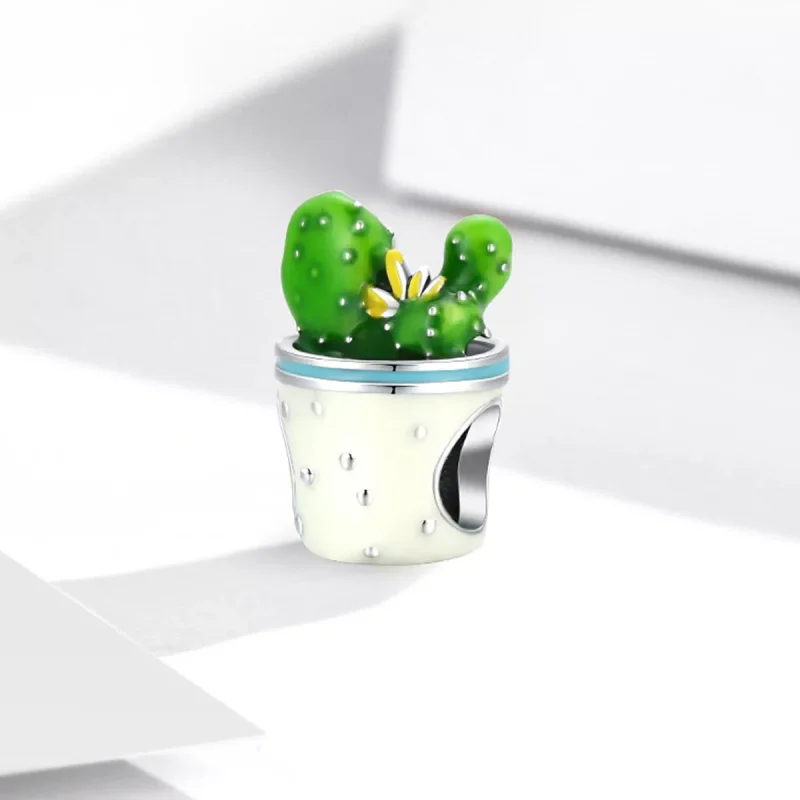 (immagine per) Charm tipo Pandora Vaso Di Cactus - SCC2019 - Visualizza 2