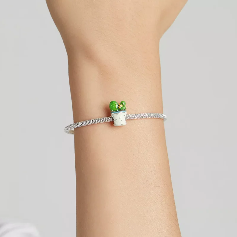 (immagine per) Charm tipo Pandora Vaso Di Cactus - SCC2019 - Visualizza 5