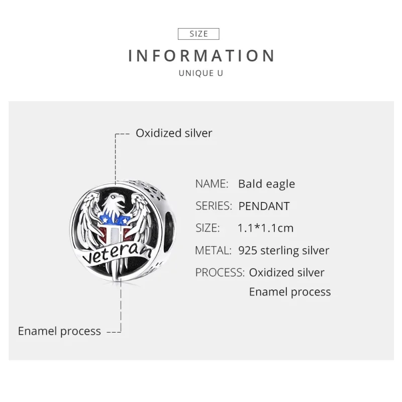 (immagine per) Charm tipo Pandora Veterano - SCC1885 - Visualizza 7