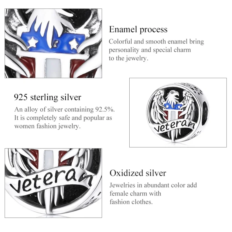 (immagine per) Charm tipo Pandora Veterano - SCC1885 - Visualizza 8