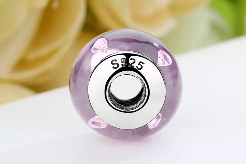 (immagine per) Charm tipo Pandora Vetro di Murano rosa - SCZ003 - Visualizza 8