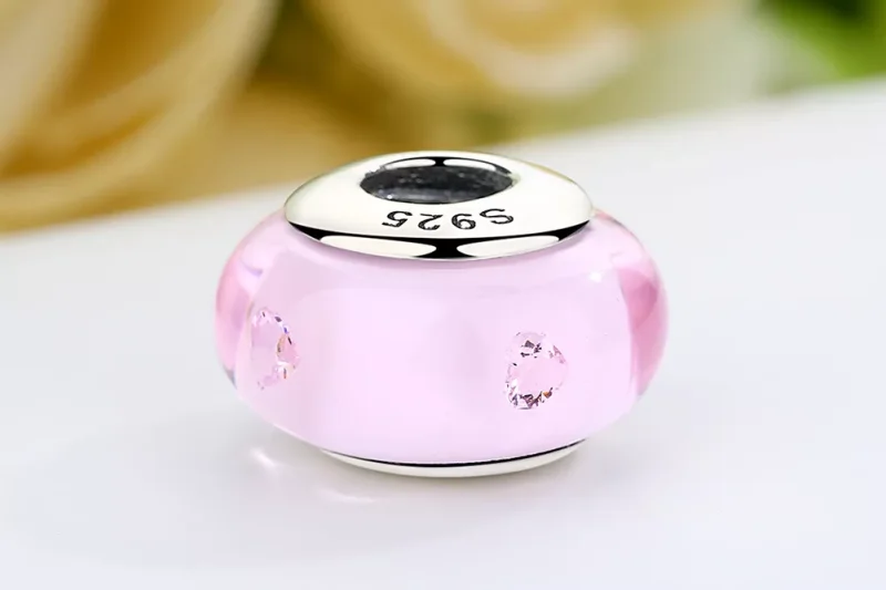 (immagine per) Charm tipo Pandora Vetro di Murano rosa - SCZ003 - Visualizza 9