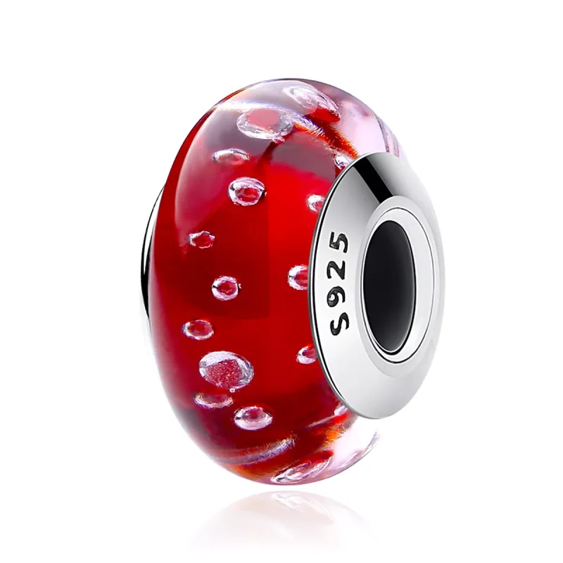 (immagine per) Charm tipo Pandora Vetro di Murano rosso - SCZ027 - Visualizza 2