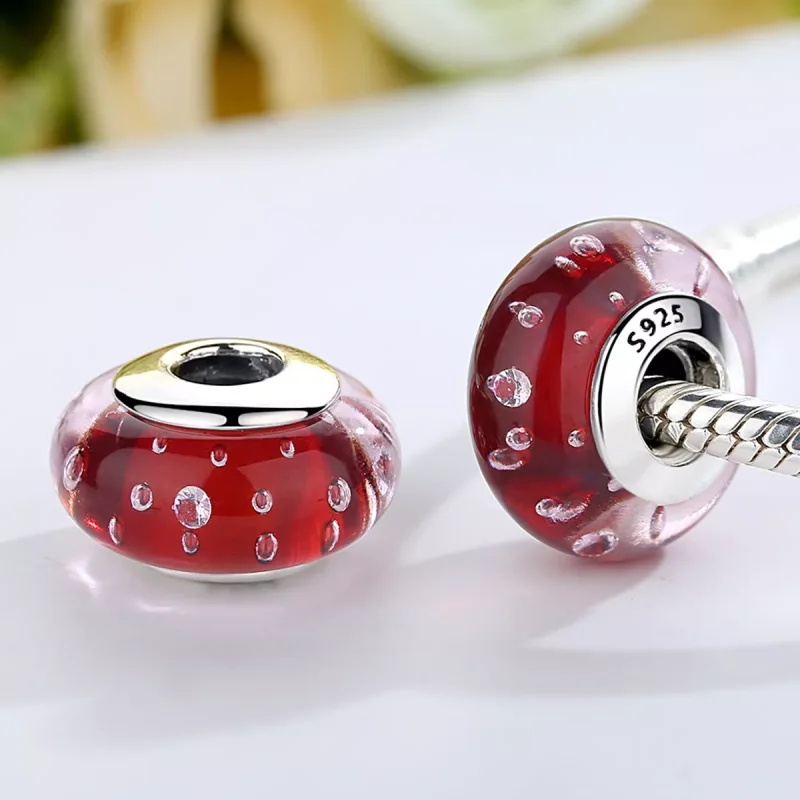 (immagine per) Charm tipo Pandora Vetro di Murano rosso - SCZ027 - Visualizza 4