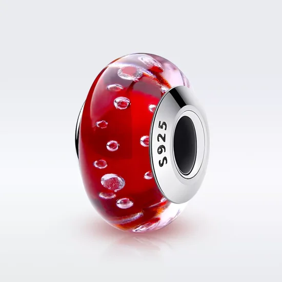 (immagine per) Charm tipo Pandora Vetro di Murano rosso - SCZ027