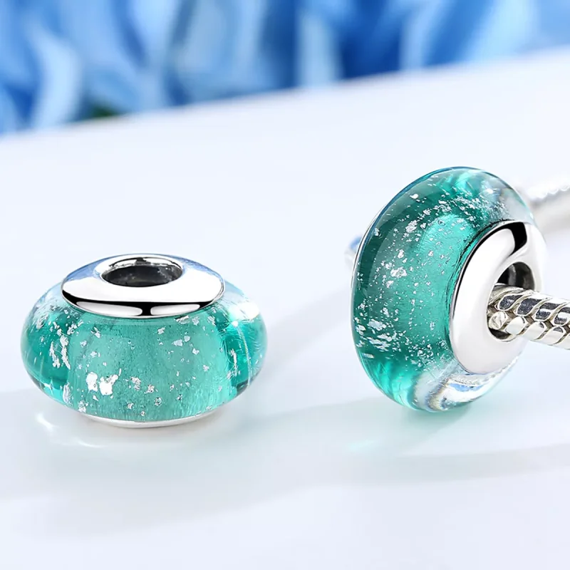 (immagine per) Charm tipo Pandora Vetro di Murano verde - SCZ021 - Visualizza 3